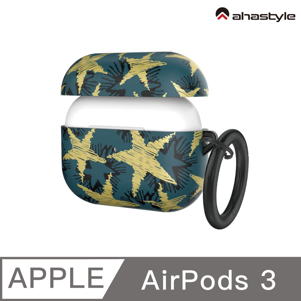 AHAStyle  AirPods Pro 1代 TPU掛鉤保護套 IMD工藝彩繪圖案 星空