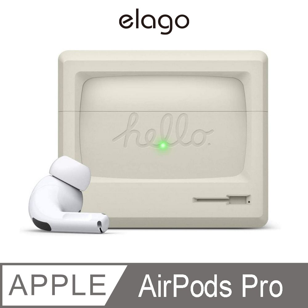 Elago AirPods Pro 復古電視機保護套-經典白