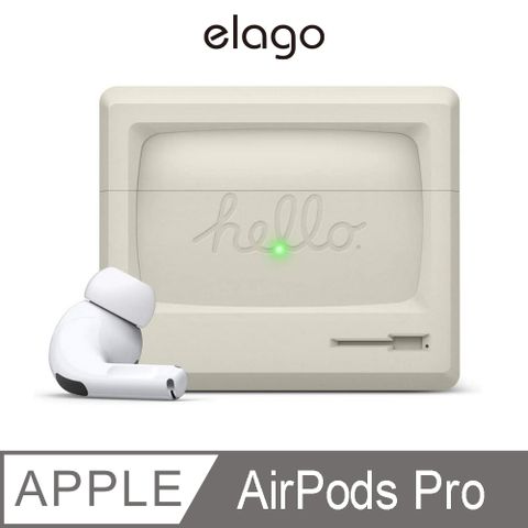 【elago】AirPods Pro 復古電視機保護套-經典白