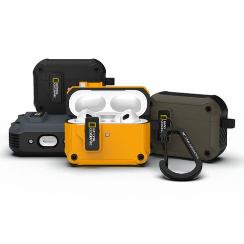 國家地理 NatGeo Rugged Bumper AirPods Pro 1/2代 自動開蓋保護殼