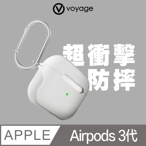 VOYAGE AirPods (第3代)超衝擊防摔保護殼-冰川白 (附掛鈎/頸掛繩)