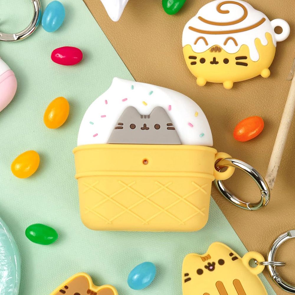 iFace 日本  x Pusheen AirPods 1/2 專用 胖吉貓限量聯名款保護殼 - 冰淇淋