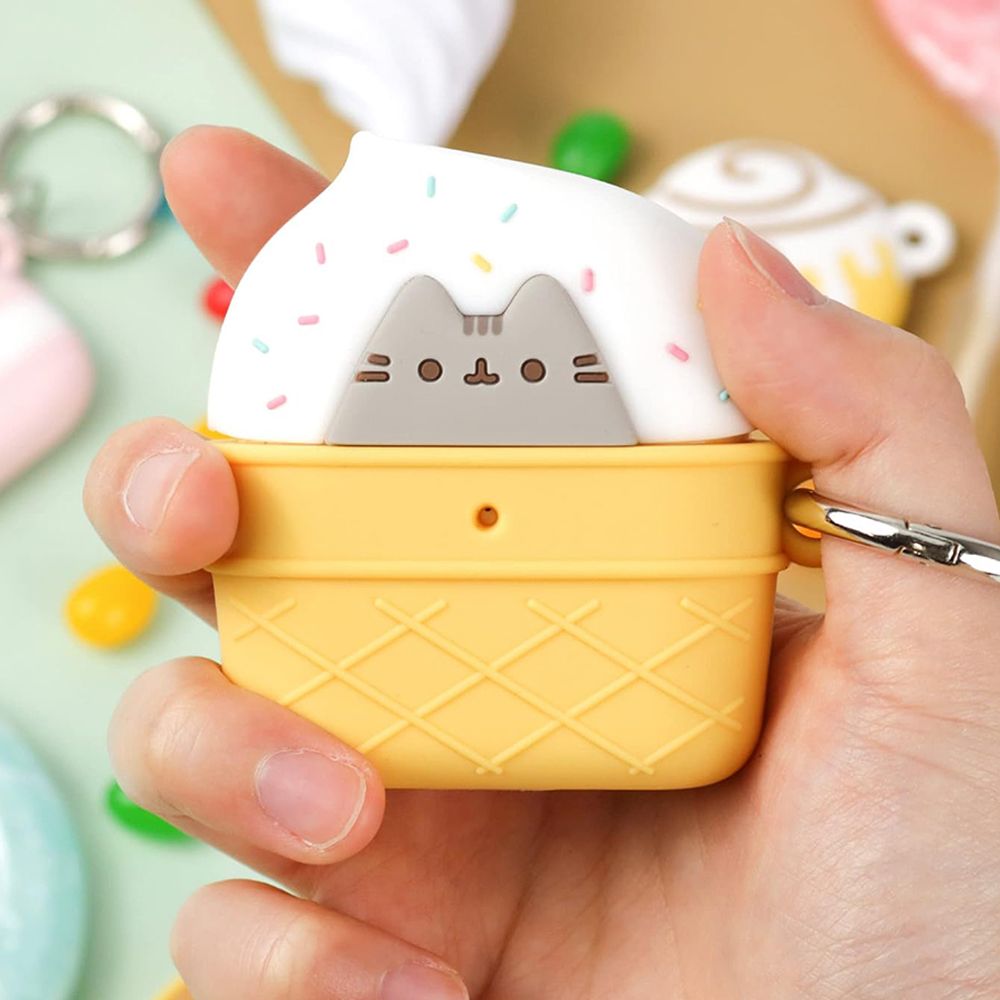 iFace 日本  x Pusheen AirPods 1/2 專用 胖吉貓限量聯名款保護殼 - 冰淇淋