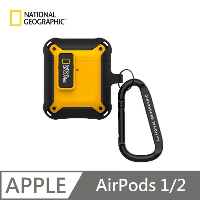 National Geographic 國家地理  Rugged Bumper 卡扣式 適用 AirPods 1/2 - 黃