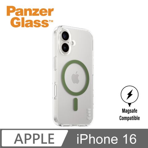 PanzerGlass iPhone 16 6.1吋 Flagship 磁吸透明防摔殼(透綠)