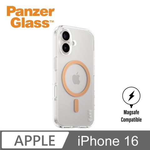 PanzerGlass iPhone 16 6.1吋 Flagship 磁吸透明防摔殼(透桃)