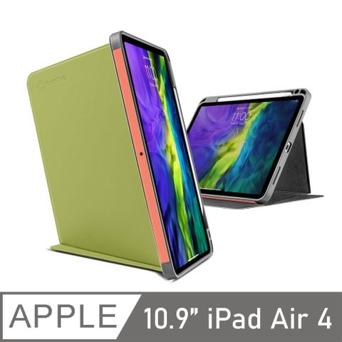 Tomtoc 多角度折疊平板保護套，酪梨綠，適用於10.9吋iPad air