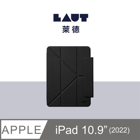 LAUT 萊德 萊德 iPad 10.9吋 (2022) 透明背板可拆式多功能保護殼-黑