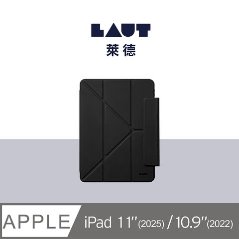 LAUT 萊德 iPad 10.9吋 (2022) 透明背板可拆式多功能保護殼-黑