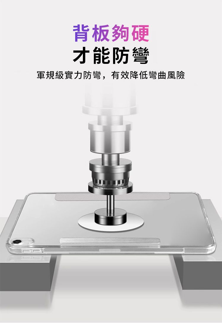 背板夠硬才能防彎軍規級實力防彎,有效降低彎曲風險
