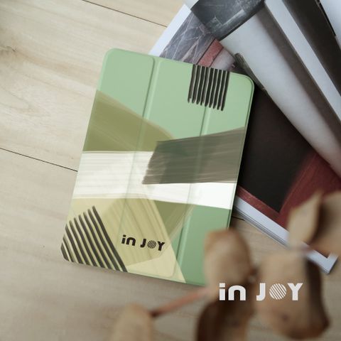 INJOY mall iPad9/iPad10/Air5/Air11/Pro11系列 抹茶那堤 附筆槽平板保護套
