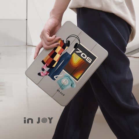 INJOY mall iPad mini7/6/5系列 嬉皮70年代 附筆槽平板保護套