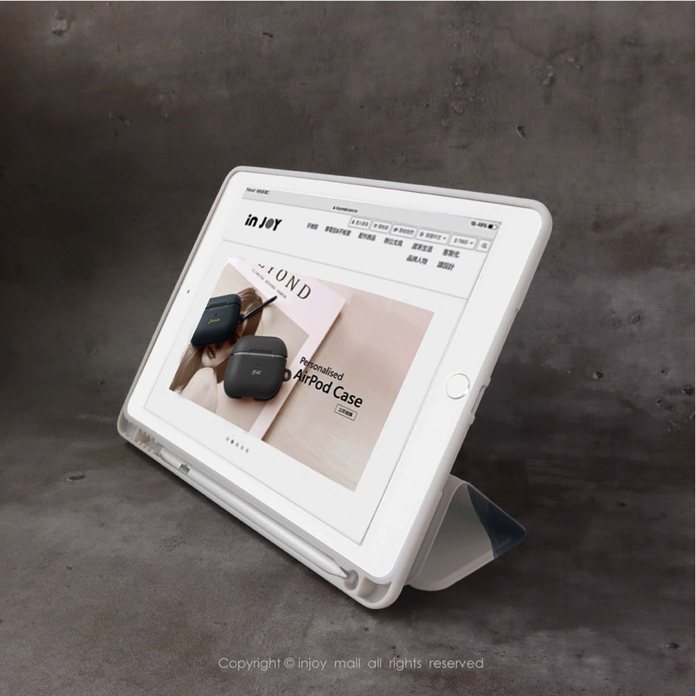 INJOY mall iPad Pro12.9/Pro13/Air13 系列 藍色啤酒海 附筆槽平板保護套 - PChome 24h購物