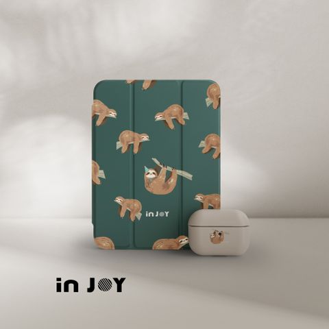 INJOY mall iPad9/iPad10/Air5/Air11/Pro11系列 愛睏樹懶 附筆槽平板保護套