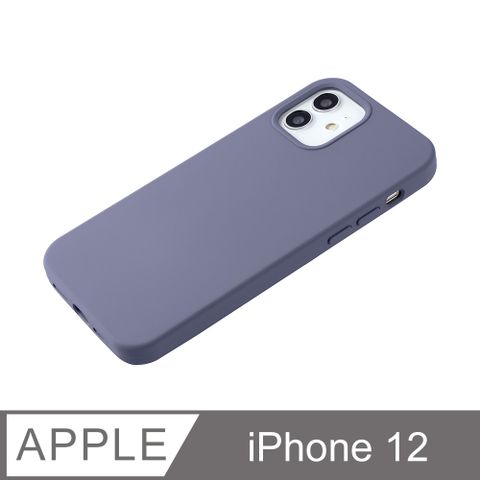 【液態矽膠殼】iPhone 12 手機殼 i12 保護殼 矽膠 軟殼 (薰衣草灰)