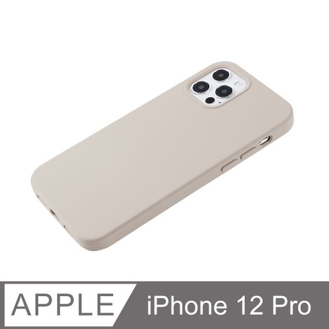 【液態矽膠殼】iPhone 12 Pro 手機殼 i12 Pro 保護殼 矽膠 軟殼 (岩石灰)