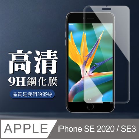 【IPhone SE2/SE3】 非全覆蓋鋼化玻璃膜 透明高清透明 5D保護貼 保護膜 防指紋防爆