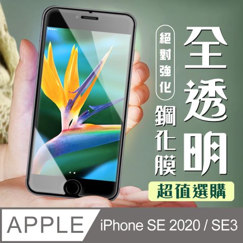 【IPhone SE2/SE3】 加硬加厚版 9D高清透明 保護貼 保護膜 透明非全覆蓋 鋼化玻璃膜