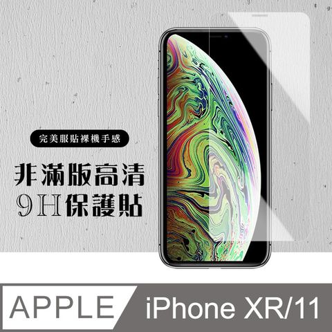 【IPhone XR/11】 硬度加強版 透明非全覆蓋鋼化玻璃膜 高透光透明保護貼 保護膜