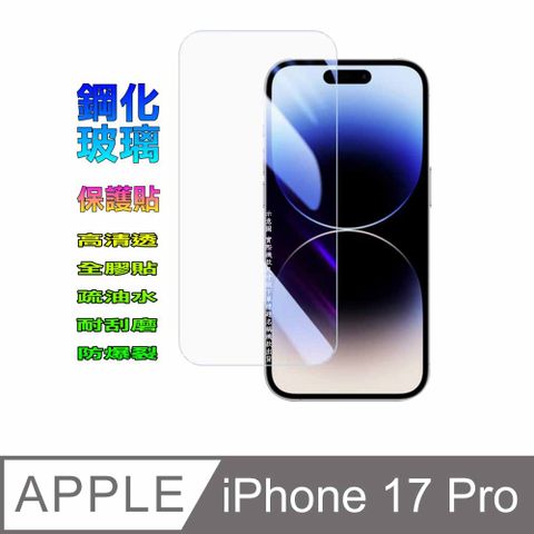 [Glass] iPhone 17 Pro 鋼化玻璃螢幕保護貼(全透明無邊框)