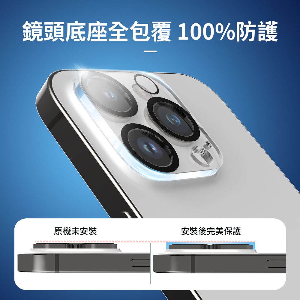 PHILIPS 飛利浦  iPhone 14 Pro/14 Pro Max 鋼化玻璃鏡頭底座貼 DLK5202/96