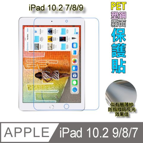 2021/2020/2019 iPad 10.2吋  防刮霧面磨砂螢幕保護貼(霧)