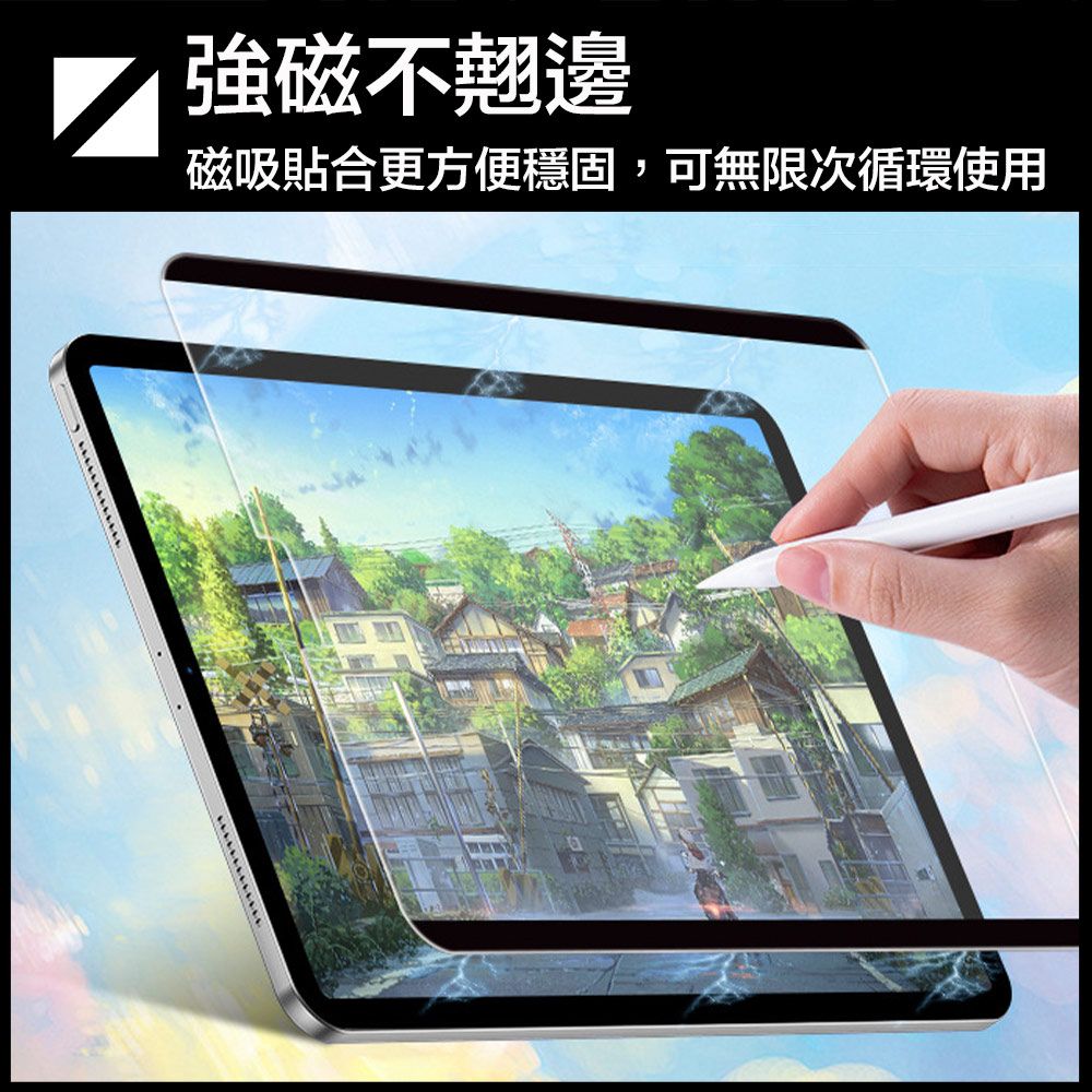 嚴選  2024 iPad Air6 13吋A2899/A2903 可拆卸磁吸式繪圖專用類紙膜