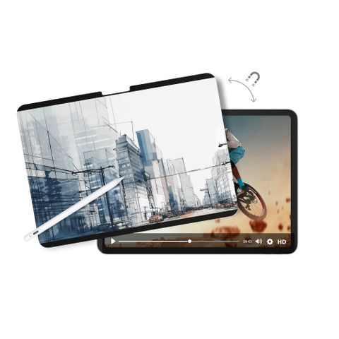 SwitchEasy 魚骨牌 2025 iPad Air 11吋 SwitchPaper 可拆卸奈米吸盤 / 磁吸式類紙膜（支援2024 iPad Air 11吋）