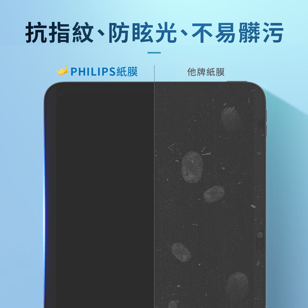 PHILIPS 飛利浦 能與螢幕保護貼搭配使用推薦抗藍光鋼化玻璃保貼