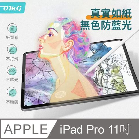 OMG iPad Pro 11吋 (2024版) 類紙膜 真實紙感肯特紙膜 繪畫書寫專用膜 平板螢幕保護貼