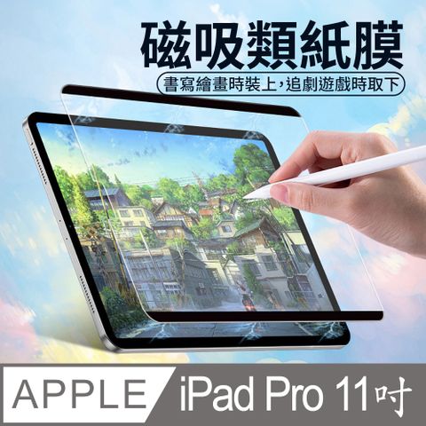 Apple 蘋果 iPad Pro 11吋 -2024-磁吸可拆卸繪畫紙感保護貼系列