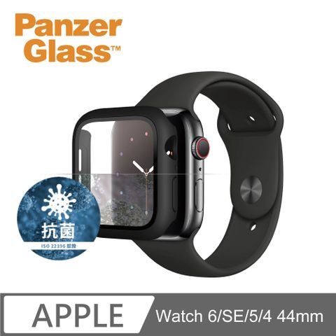 PanzerGlass Apple Watch 6/SE/5/4 44mm 全方位防護高透鋼化漾玻保護殼-黑
