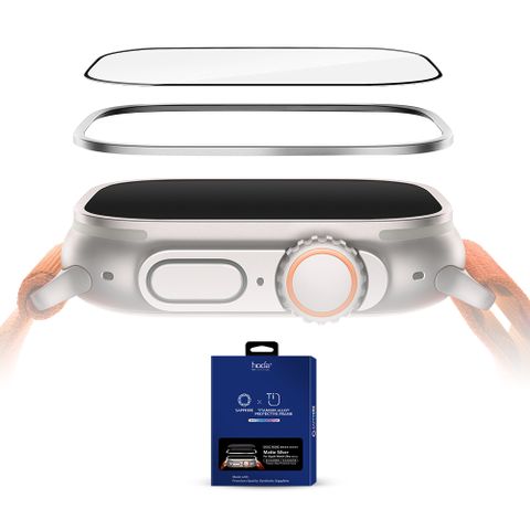 hoda Apple Watch Ultra 49mm 藍寶石保護貼 + 鈦合金保護框