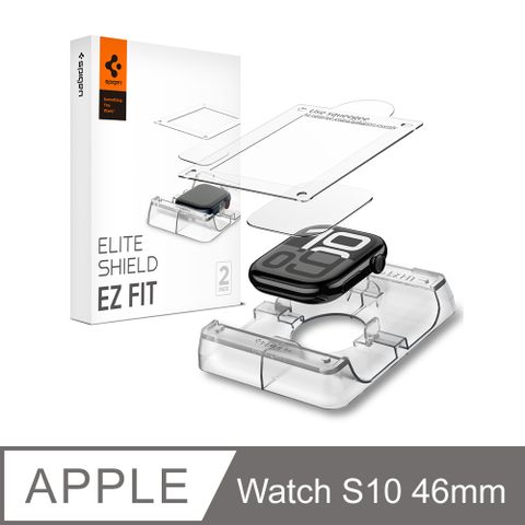 spigen Apple Watch 10 (46mm) EliteShield EZ Fit-快易貼(2入)