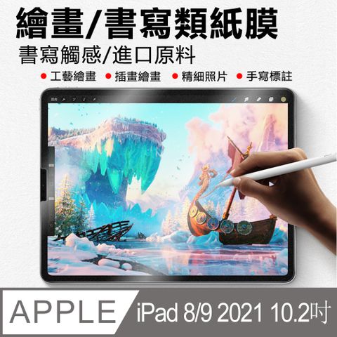 iPad 8 10.2吋 繪畫類紙膜 阻尼感 不打滑 防眩光 防指紋 抗油污 高清高透 平板保護貼