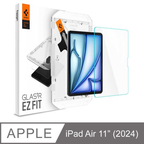 spigen iPad Air 11吋(2024) Glas.tR EZ Fit-玻璃保護貼(含快貼板)