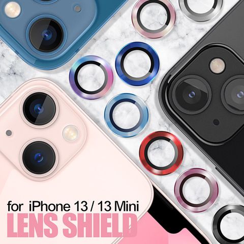 清透耐用 鋁圈+玻璃防護更到位DAPAD for iPhone 13 6.1/13 mini 5.4 鋁合金鏡頭貼
