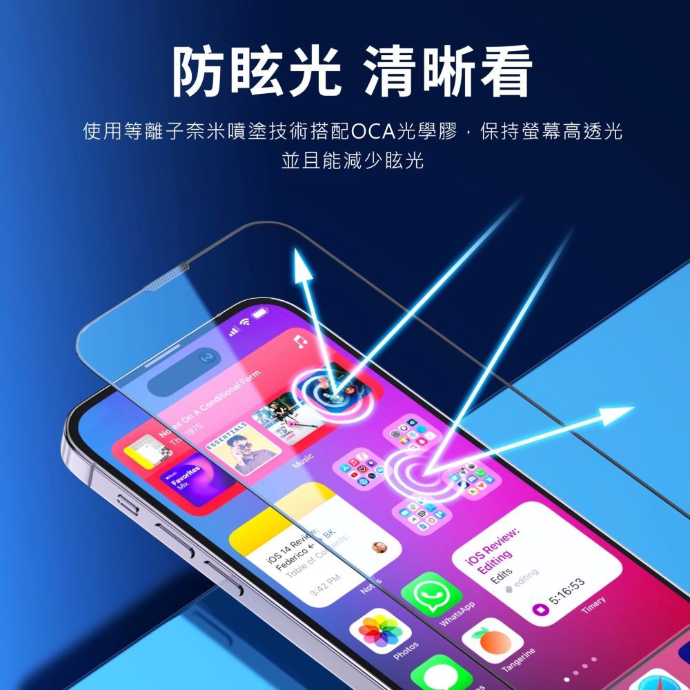 PHILIPS 飛利浦    iPhone 15 ProMax 高透亮鋼化玻璃保護貼 (2片超值組) DLK1210/96