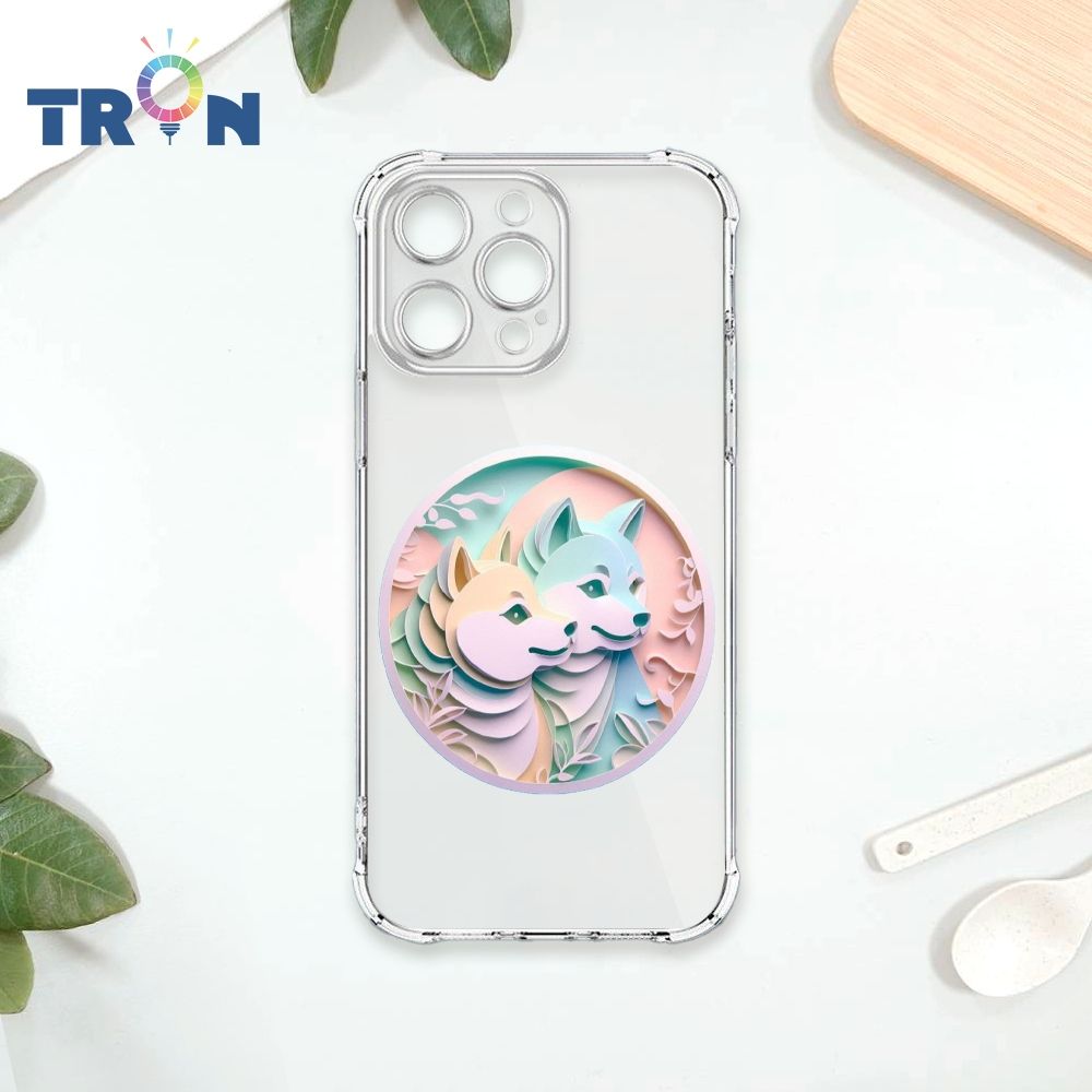  TRON IPHONE 15 PRO MAX 可愛紙雕柴犬 四角防摔殼 手機殼