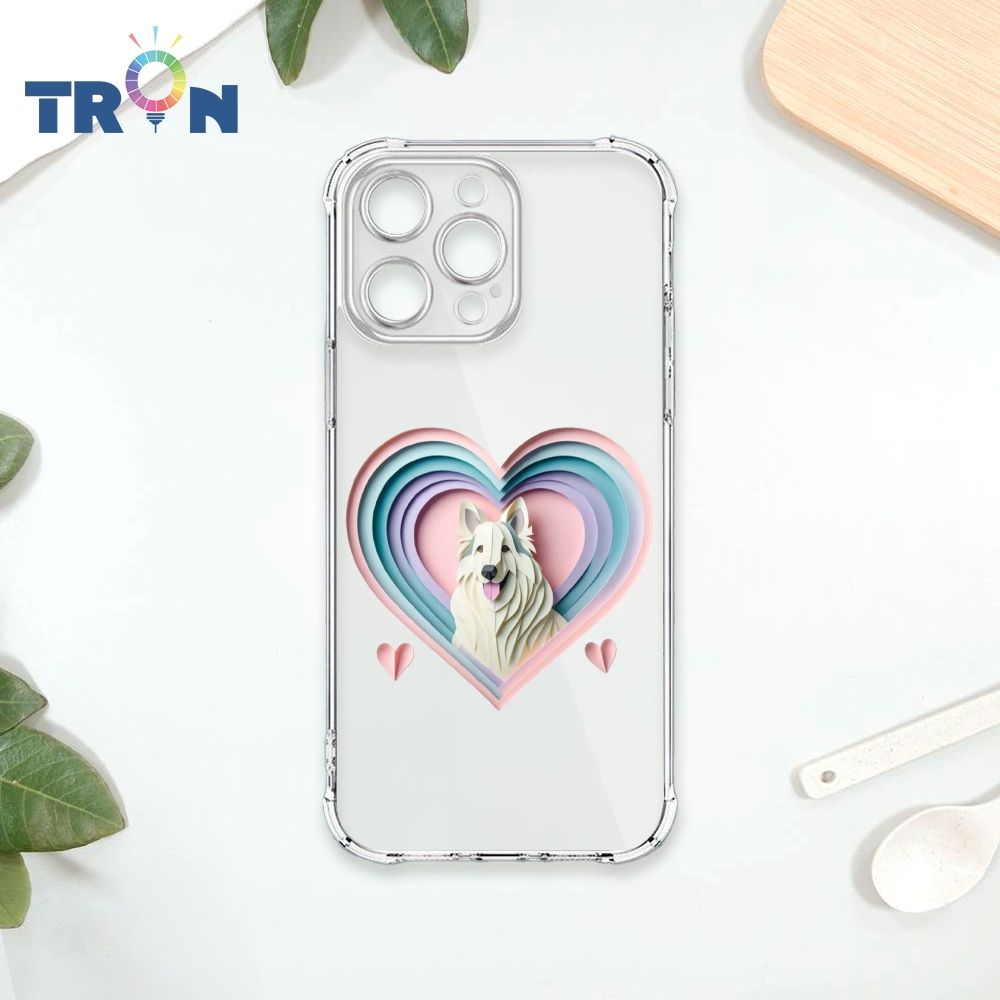  TRON IPHONE 15 PRO MAX 可愛紙雕牧羊犬 四角防摔殼 手機殼