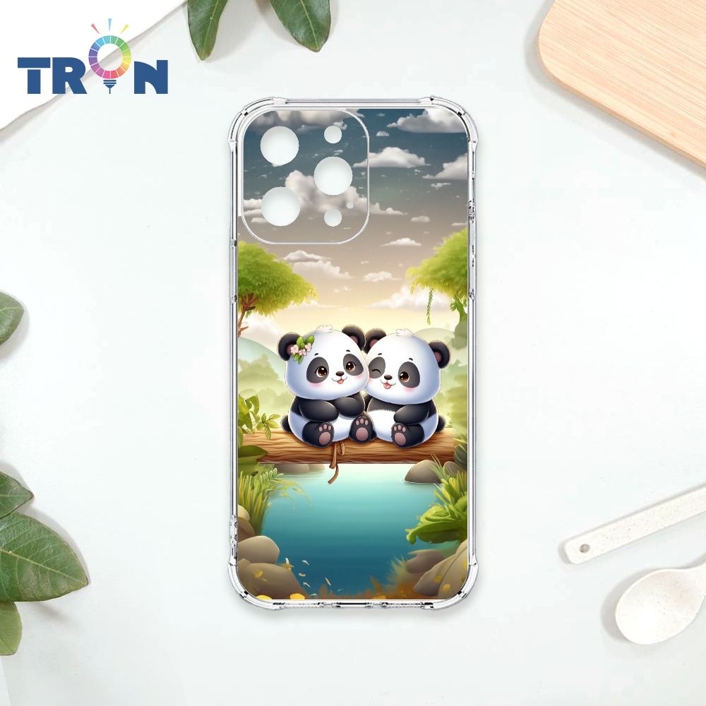  TRON IPHONE 15 PRO MAX 可愛萌熊貓 四角防摔殼 手機殼