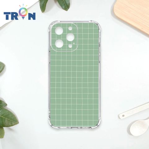 TRON IPHONE 15 PRO MAX 手繪簡約方格紋A款 四角防摔殼 手機殼