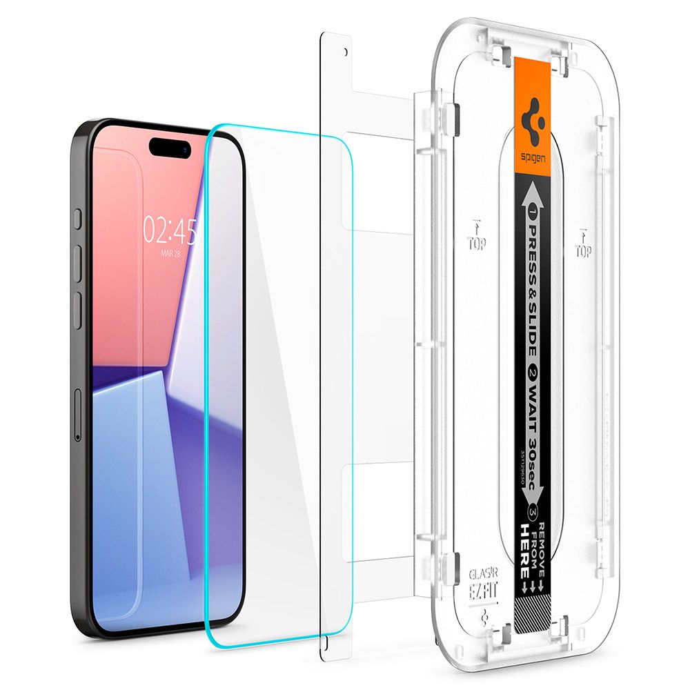 spigen iPhone 15 Pro Glas.tR EZ Fit-快易貼(晶透:2入組)