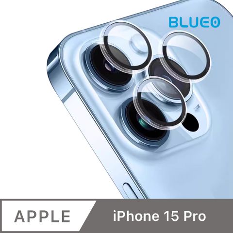 【藍猩】iPhone 15 Pro 康寧鏡頭保護貼 透明 (3顆入)