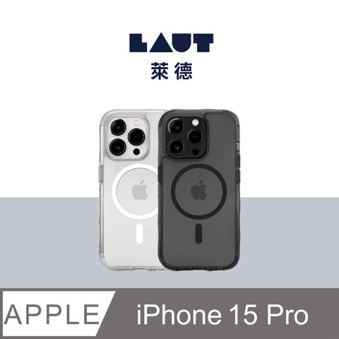 LAUT 萊德 萊德 iPhone 15 Pro 磁吸水晶邊框軍規耐衝擊保護殼(按鍵式)