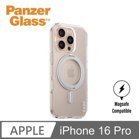 PanzerGlass iPhone 16 Pro 6.3吋 Feature 磁吸支架透明防摔殼(透銀)