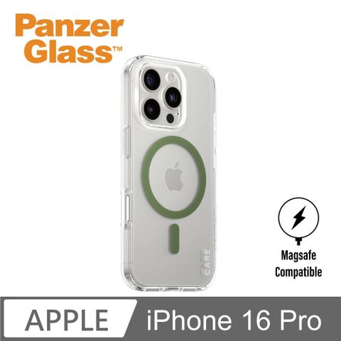 PanzerGlass iPhone 16 Pro 6.3吋 Flagship 磁吸透明防摔殼(透綠)