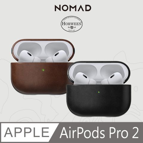 美國NOMAD AirPods Pro (第2代) 精選Horween皮革保護收納盒➟藍牙配對免拆卸適用於Apple AirPods Pro (第2代)