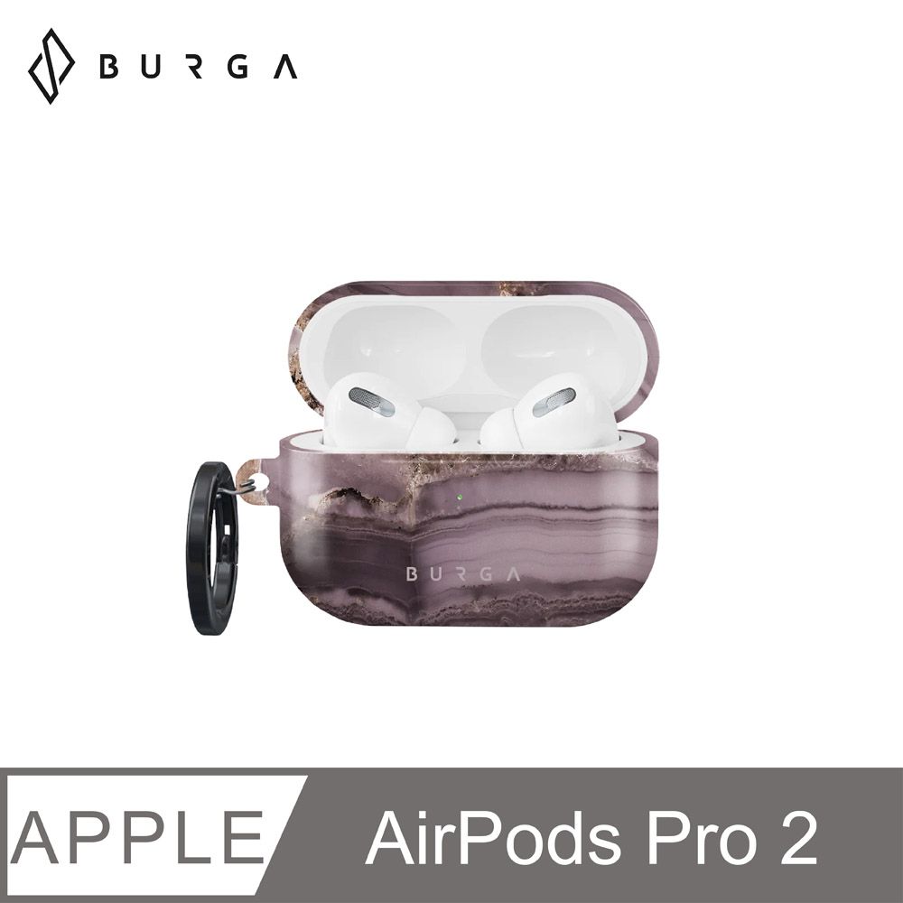 BURGA  AirPods Pro 2 防摔保護殼-紫鬱鑲金