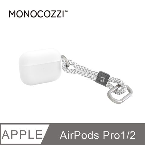 MONOCOZZI AirPods Pro1/2 霧透保護殼-短掛繩灰
